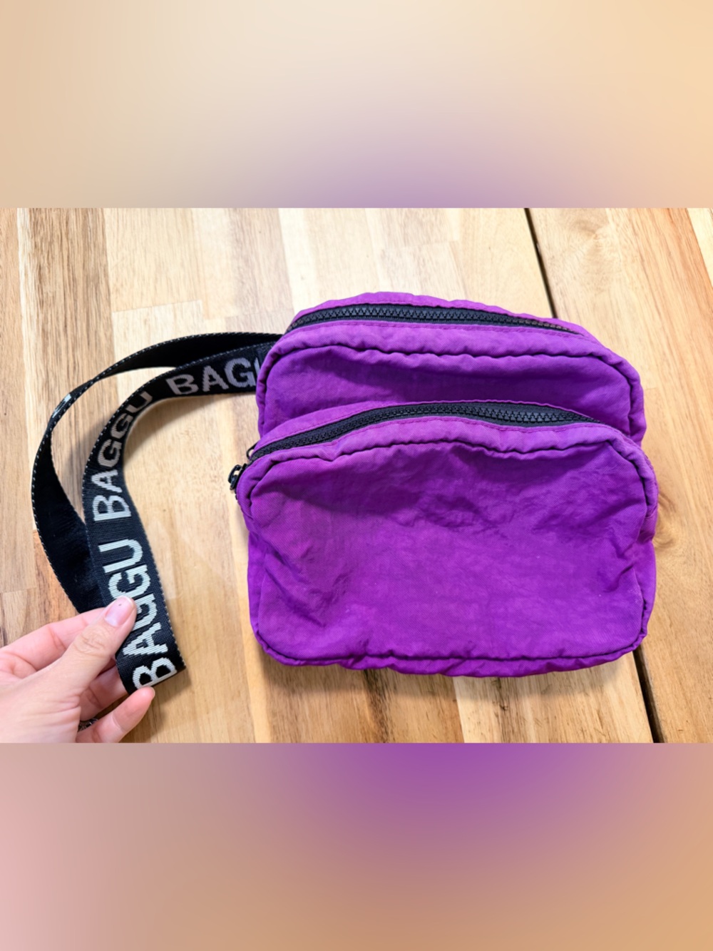 BAGGU ORCHID FANNY PACK WITH OG STRAP